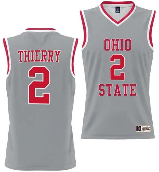 Women's GameDay Greats Taylor Thierry Jersey #2 Ohio State Buckeyes College Basketball Lightweight Gray