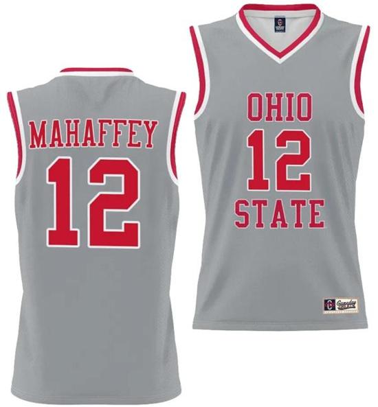 Women's GameDay Greats Evan Mahaffey Jersey #12 Ohio State Buckeyes College Basketball Lightweight Gray