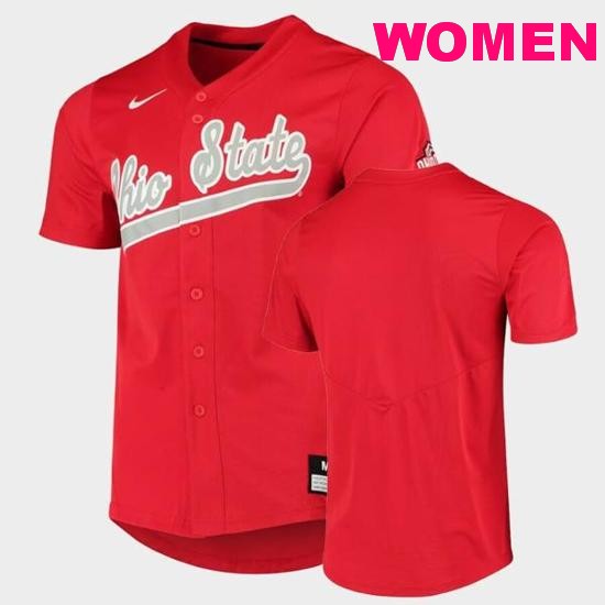 Women's Nike Ohio State Buckeyes Custom Name Number Red College Baseball Jersey