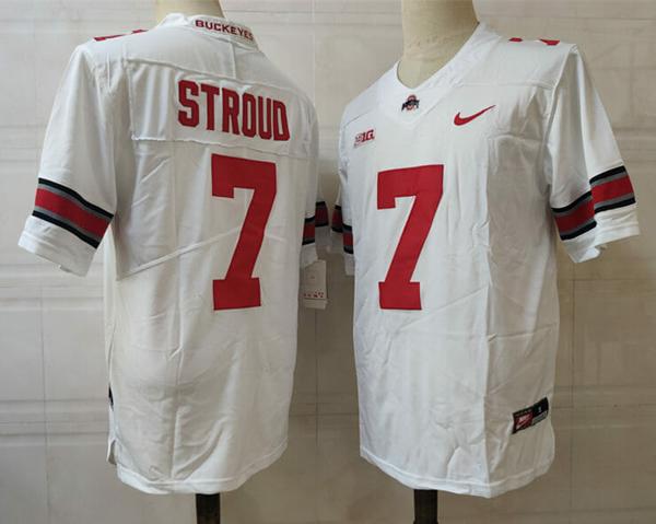 Nike Men's Ohio State Buckeyes #7 Stroud Jersey NCAA Football White