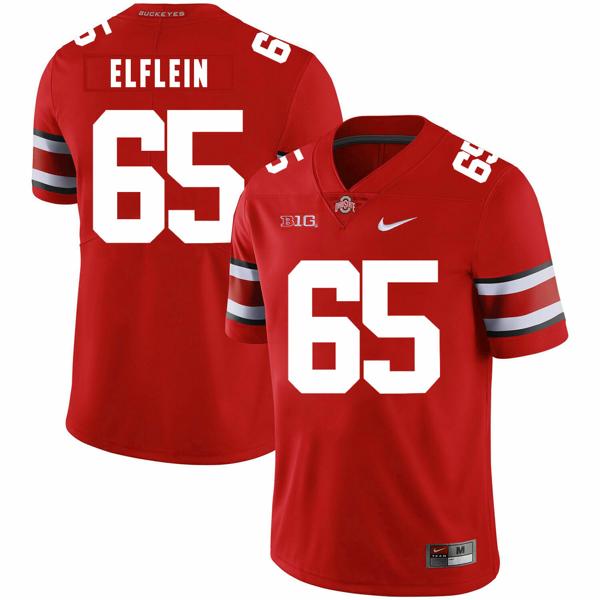 Nike Men's Ohio State Buckeyes #65 Pat Elflein Football Jersey Red