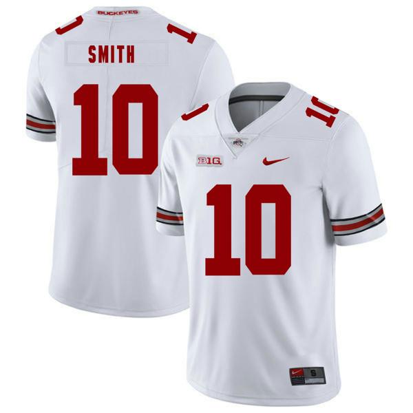 Nike Men's Ohio State Buckeyes #10 Troy Smith Football Jersey White