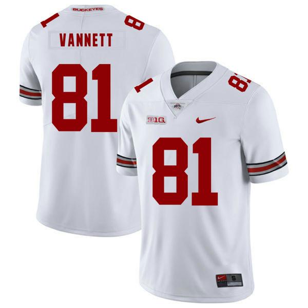 Nike Men's Ohio State Buckeyes #81 Nick Vannett Football Jersey White