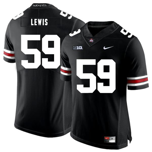 Nike Men's Ohio State Buckeyes #59 Tyquan Lewis Football Jersey Black