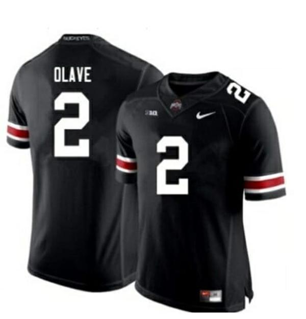 Nike Men's Ohio State Buckeyes #2 Chris Olave NCAA Football Black Jersey