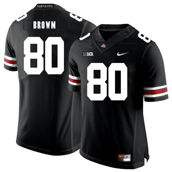 Nike Men's Ohio State Buckeyes #80 Noah Brown Football Jersey Black