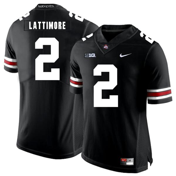 Nike Men's Ohio State Buckeyes #2 Marshon Lattimore Football Jersey Black