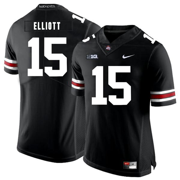 Nike Men's Ohio State Buckeyes #15 Ezekiel Elliott Football Jersey Black