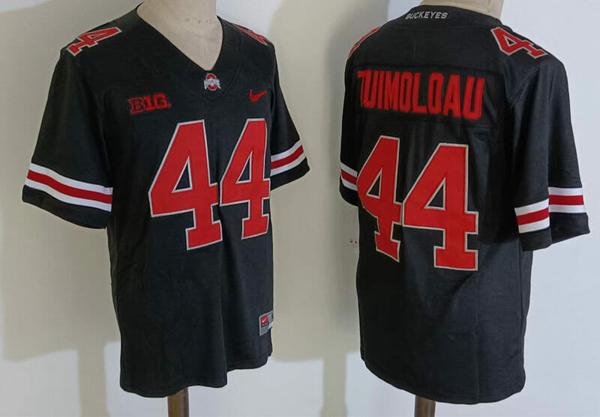 Nike Men's Ohio State Buckeyes #44 JT Tuimoloau NCAA Football Jersey Black