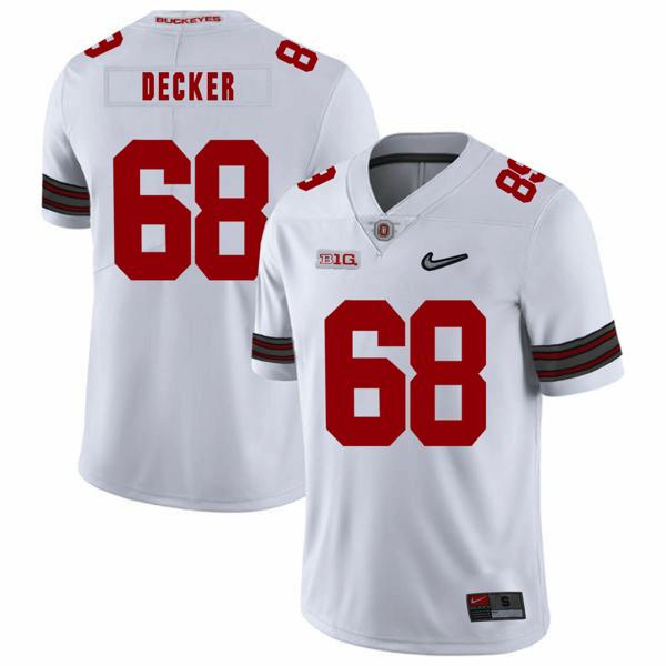 Nike Men's Ohio State Buckeyes #68 Taylor Decker Football Jersey Diamond White