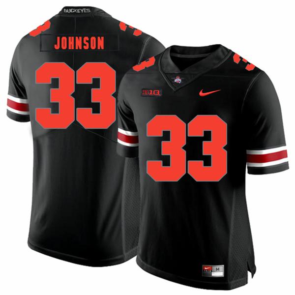 Nike Men's Ohio State Buckeyes #33 Pete Johnson Football Jersey Black Shadow