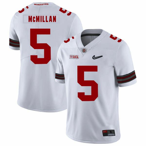 Nike Men's Ohio State Buckeyes #5 Raekwon McMillan Football Jersey Diamond White