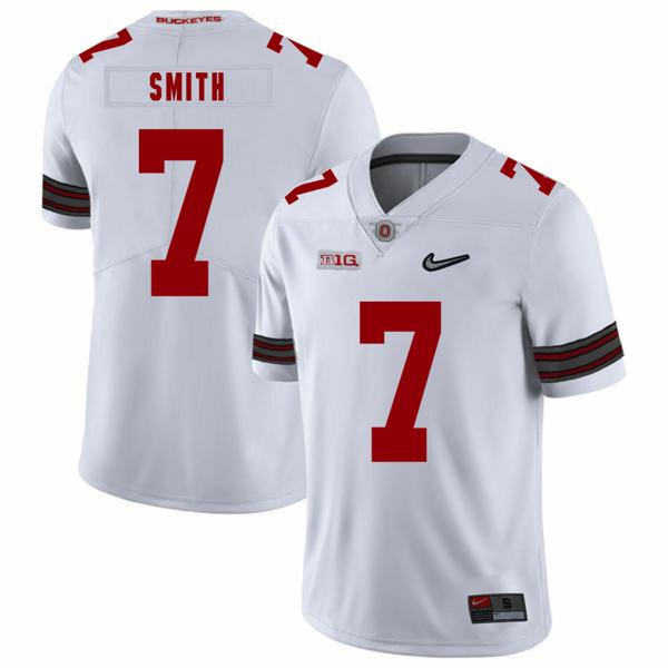 Nike Men's Ohio State Buckeyes #7 Rod Smith College Football Jersey Diamond White