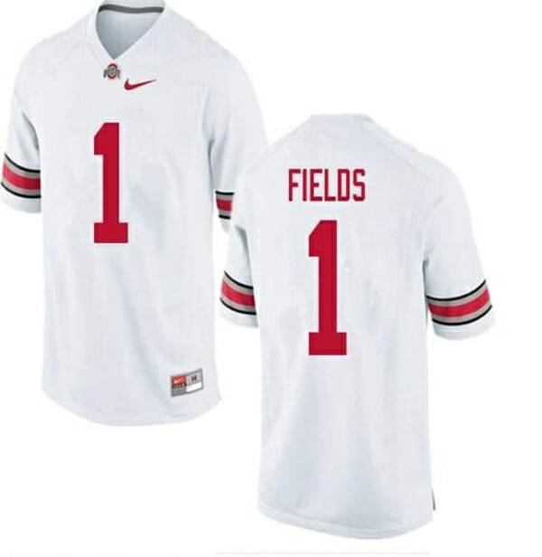 Nike Men's Ohio State Buckeyes #1 Justin Fields College NCAA Football Jersey White