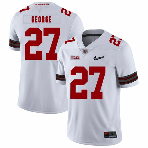 Nike Men's Ohio State Buckeyes #27 Eddie George Football Jersey Diamond White