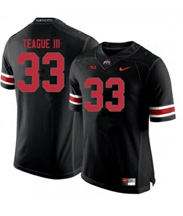 Nike Men's Ohio State Buckeyes #33 Master Teague NCAA Football Jersey Black