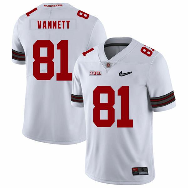 Nike Men's Ohio State Buckeyes #81 Nick Vannett Football Jersey Diamond White