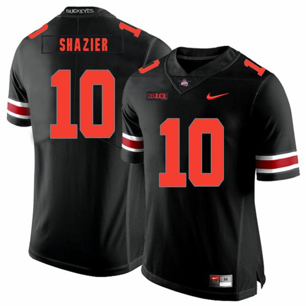 Nike Men's Ohio State Buckeyes #10 Ryan Shazier Football Jersey Black Shadow