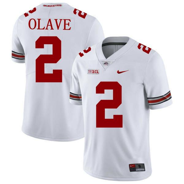 Nike Men's Ohio State Buckeyes #2 Chris Olave NCAA College Football Jersey White