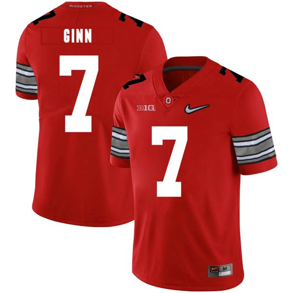 Nike Men's Ohio State Buckeyes #7 Ted Ginn Jr College Football Jersey Diamond Red