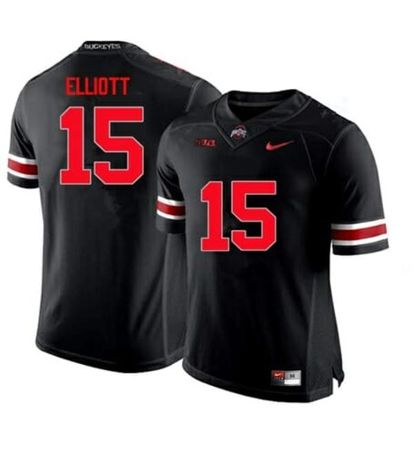 Nike Men's Ohio State Buckeyes #15 Ezekiel Elliott NCAA College Football Black Jersey