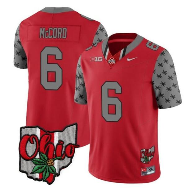 Nike Men's Ohio State Buckeyes Kyle Mccord Jersey #6 College Football Stitched Alternate 2023 Red