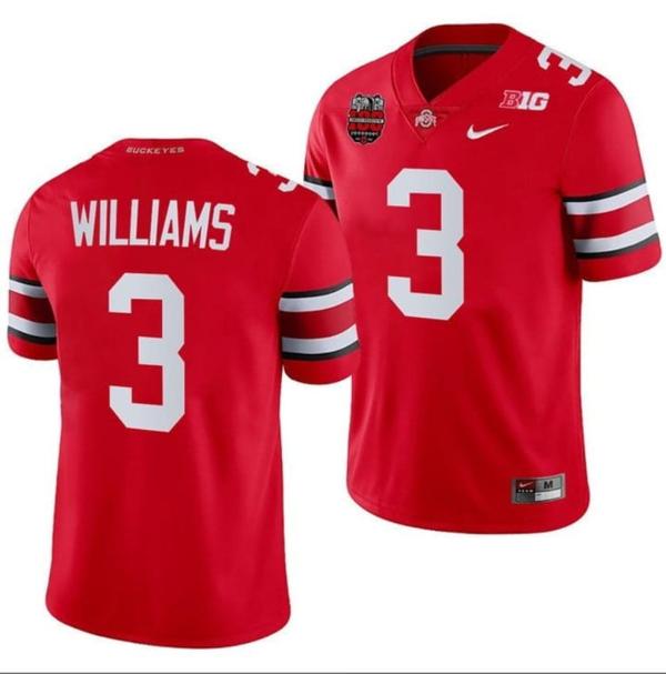 Nike Men's Miyan Williams Jersey #3 Ohio State Buckeyes Ohio Stadium Patch College Football Scarlet