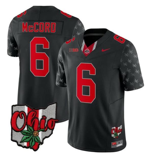 Nike Men's Ohio State Buckeyes Kyle Mccord Jersey #6 College Football Stitched Alternate 2023 Black Limited