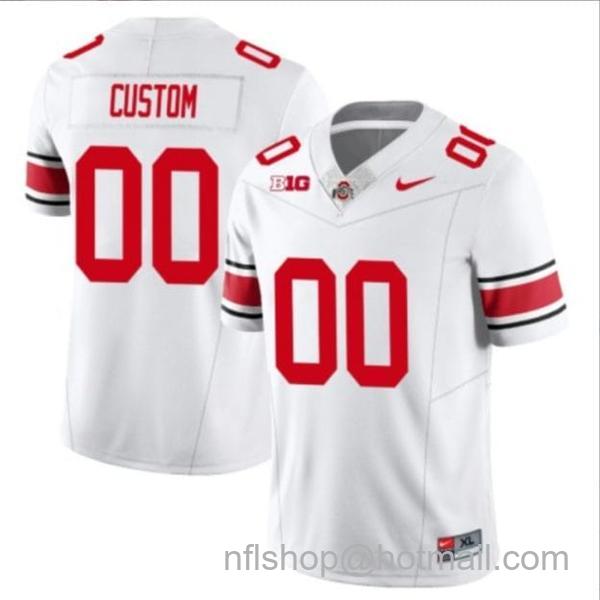 Nike Men's Custom Ohio State Buckeyes Jersey Name and Number College Football Stitched White