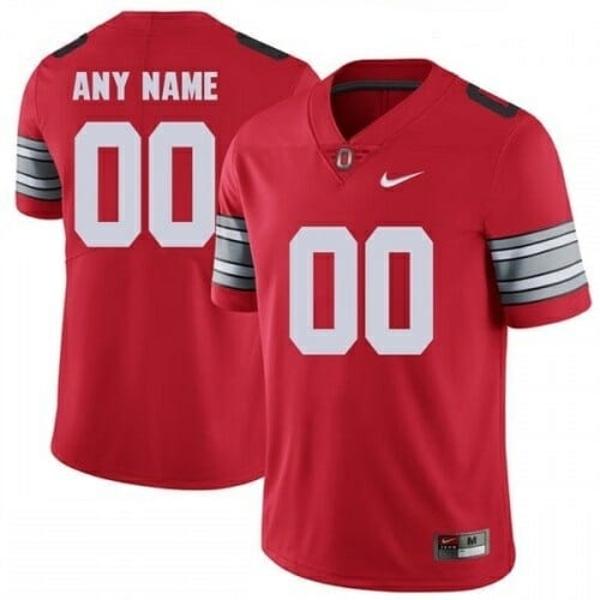 Nike Men's Ohio State Buckeyes Custom Name and Number NCAA Football Jersey Red