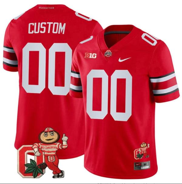 Nike Men's Custom Ohio State Buckeyes Jersey Name and Number Mascot Patch College Football Scarlet