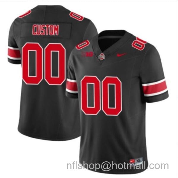 Nike Men's Custom Ohio State Buckeyes Jersey Name and Number College Football Stitched Black