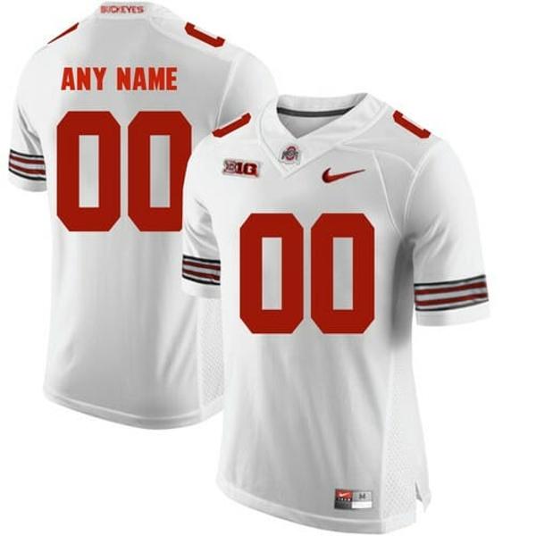 Nike Men's Ohio State Buckeyes Custom Jersey Name and Number NCAA Football White