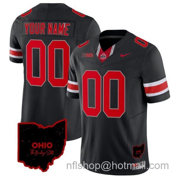 Nike Men's Custom Ohio State Buckeyes Jersey  Name and Number Vapor Limited College Football Stitched Ohio Patch Black