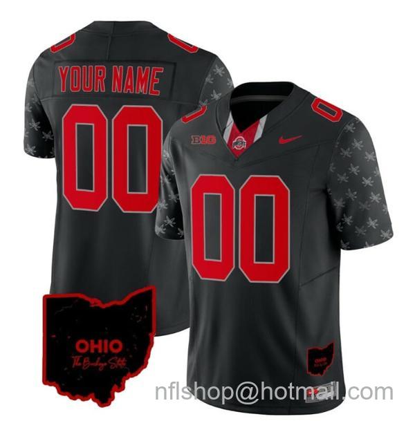 Nike Men's Custom Ohio State Buckeyes Jersey Name and Number College Football Stitched Alternate Black Limited