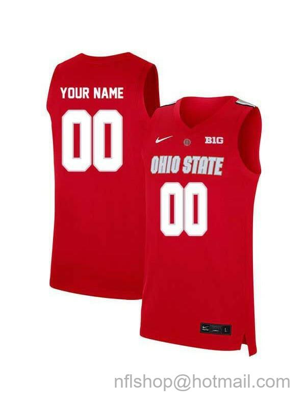 Nike Men's Custom Ohio State Buckeyes Jersey College Basketball Name and Number Elite Red