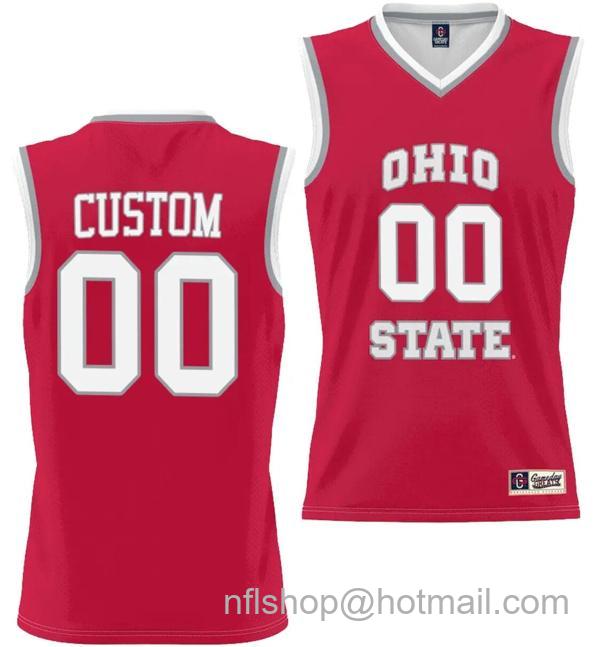 GameDay Greats Men's Custom Ohio State Buckeyes Jersey Name and Number College Basketball Lightweight Scarlet