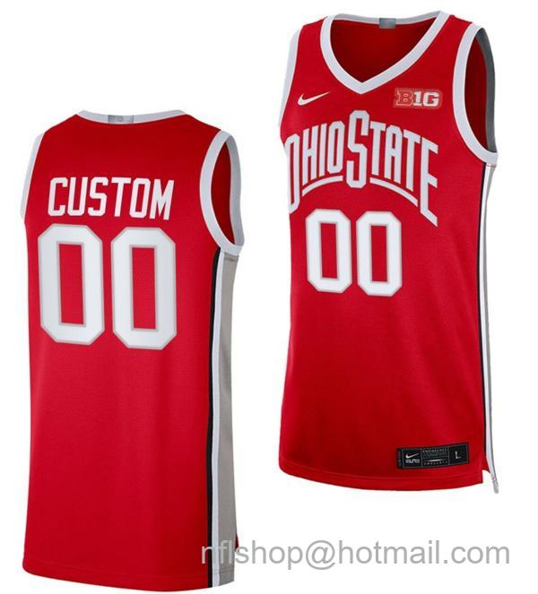 Nike Men's Custom Ohio State Buckeyes Jersey Name and Number College Basketball Alumni Red