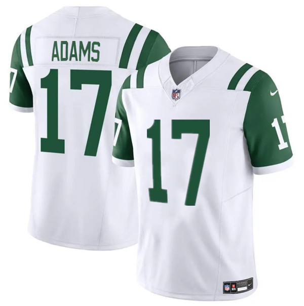 Men's New York Jets #17 Davante Adams White 2024 Classic Alternate Vapor F.U.S.E. Limited Stitched Football Jersey