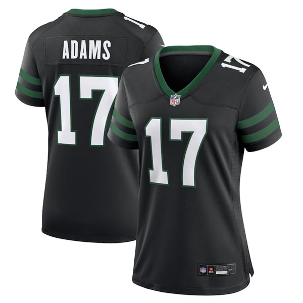 Women's New York Jets #17 Davante Adams Black Stitched Jersey(Run Small)