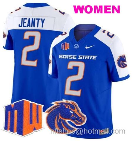 Women's Men's Ashton Jeanty Jersey #2 Boise State Broncos 2024 F.U.S.E. Vapor Limited College Football Stitched Royal Alternate44