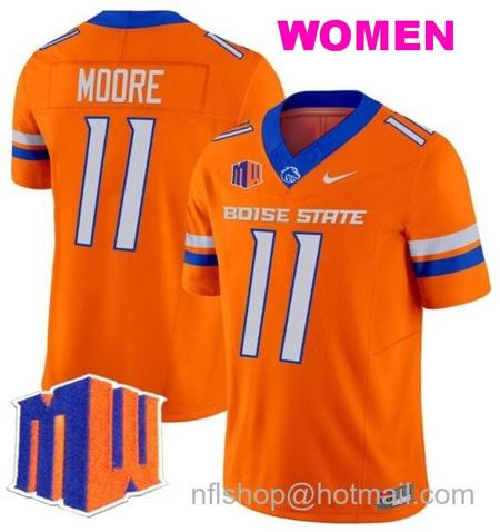 Women's Men's Kellen Moore Jersey #11 Boise State Broncos 2024 F.U.S.E. Vapor Limited College Football Stitched Orange2929