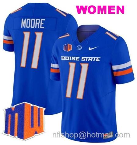 Women's Men's Kellen Moore Jersey #11 Boise State Broncos 2024 F.U.S.E. Vapor Limited College Football Stitched Royal3131