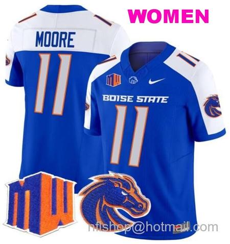 Women's Men's Kellen Moore Jersey #11 Boise State Broncos 2024 F.U.S.E. Vapor Limited College Football Stitched Royal Alternate3030