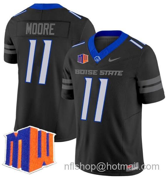 Men's Kellen Moore Jersey #11 Boise State Broncos 2024 F.U.S.E. Vapor Limited College Football Stitched Black28