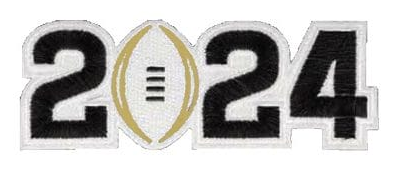 2024 College National Championship Game Jersey Black Number Patch