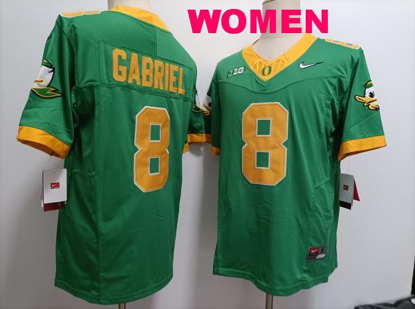 Women's Oregon Ducks #8 Dillon Gabriel Green Vapor F.U.S.E. Limited College Football Jersey