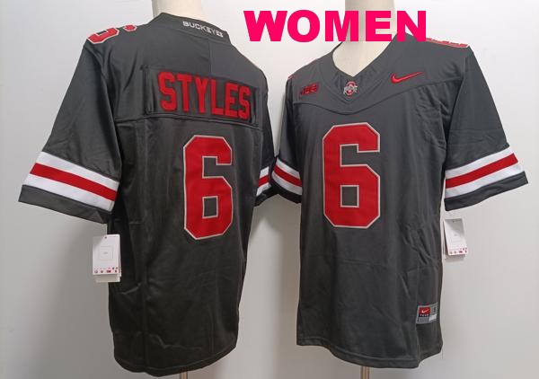 Women's Ohio State Buckeyes #6 Sonny Styles Black F.U.S.E. College Football Jersey