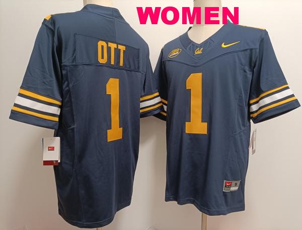 Women's California Golden Bears #1 Jaydn Ott Navy Blue Vapor F.U.S.E. Limited College Stitched Jersey