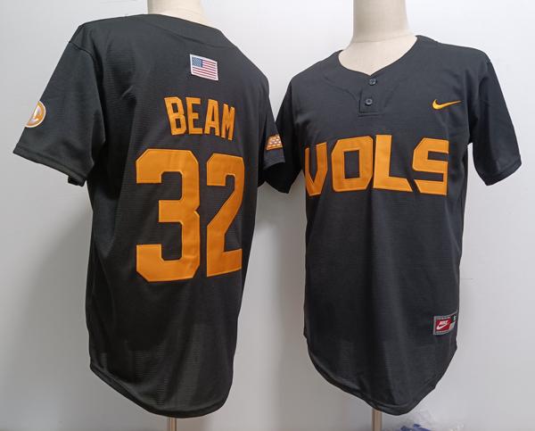 Men's Tennessee Volunteers #32 Drew Beam Black Pullover Cooperstown Stitched Nike Jersey